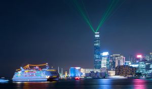 Laser show in Hong Kong's Victoria Harbor