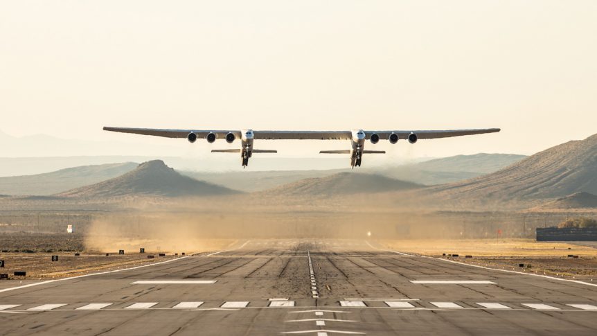 When Stratolaunch's Roc flew for the first time in 2019, it became the world's largest airplane by wingspan. [Courtesy: Stratolaunch]