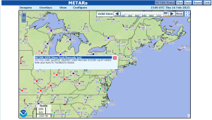 METAR report of KJFK in NY courtesy of Aviation Weather Center