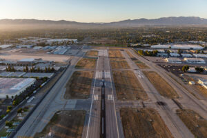 Late afternoon light on the runway at Van Nuys airport | Photo: trekandshoot