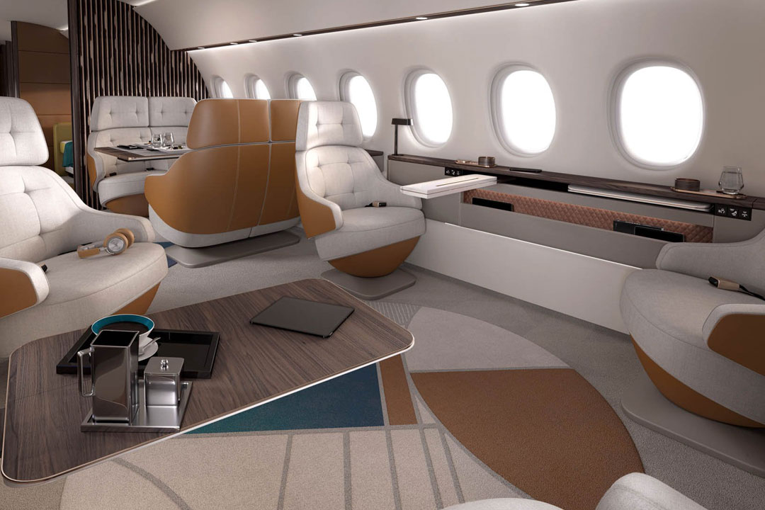 Cabin interior of the Dassault Falcon 10X | Photo: dassaultfalcon.com