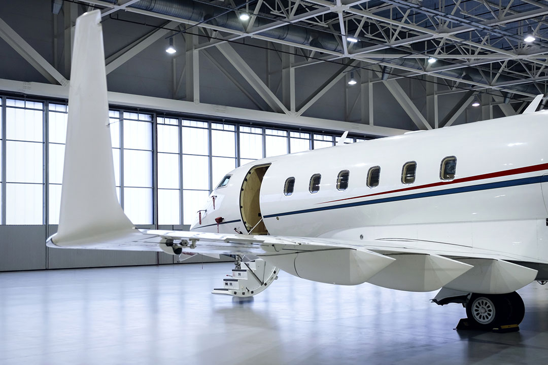 Private jet passengers board seamlessly through exclusive Fixed Base Operators (FBOs), enjoying privacy and convenience unmatched by commercial terminals.