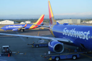 Southwest airlines passenger planes at terminal at Portland International Airport (PDX) | Photo: Around the World Photos / Shutterstock.com