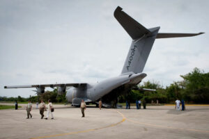 Rear view of an A400M with rear cargo ramp lowered | Photo: airbus.com