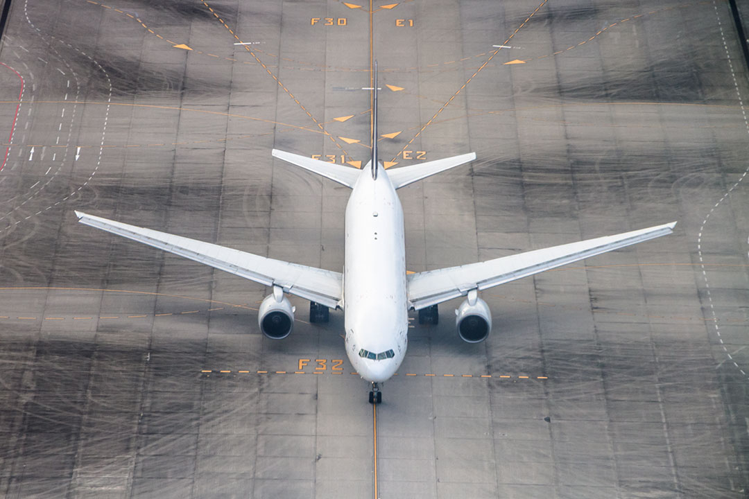 Boeing 767 taxiing at the Chicago Rockford International Airport