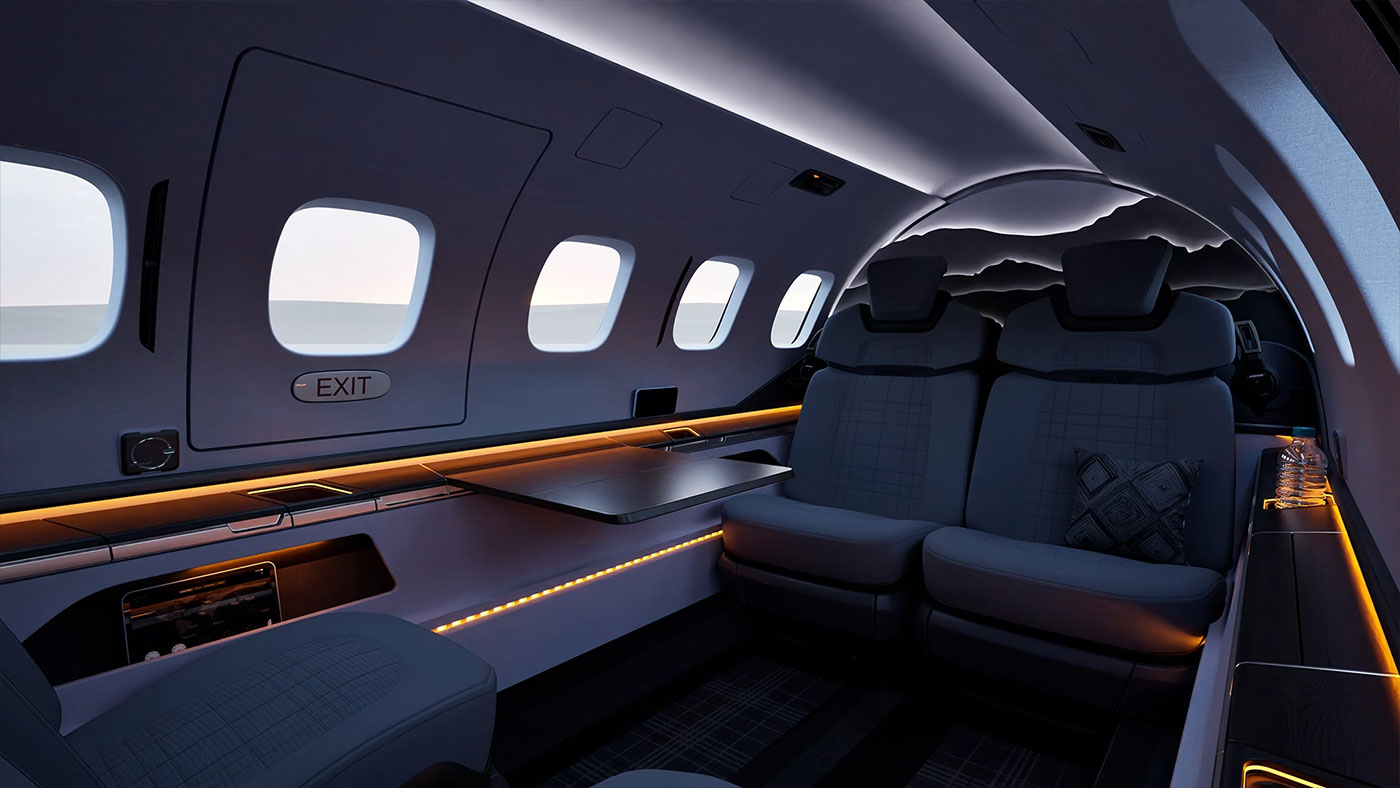 Premium materials, designs, and customizable accent lighting come standard. | Photo: syberjet.com