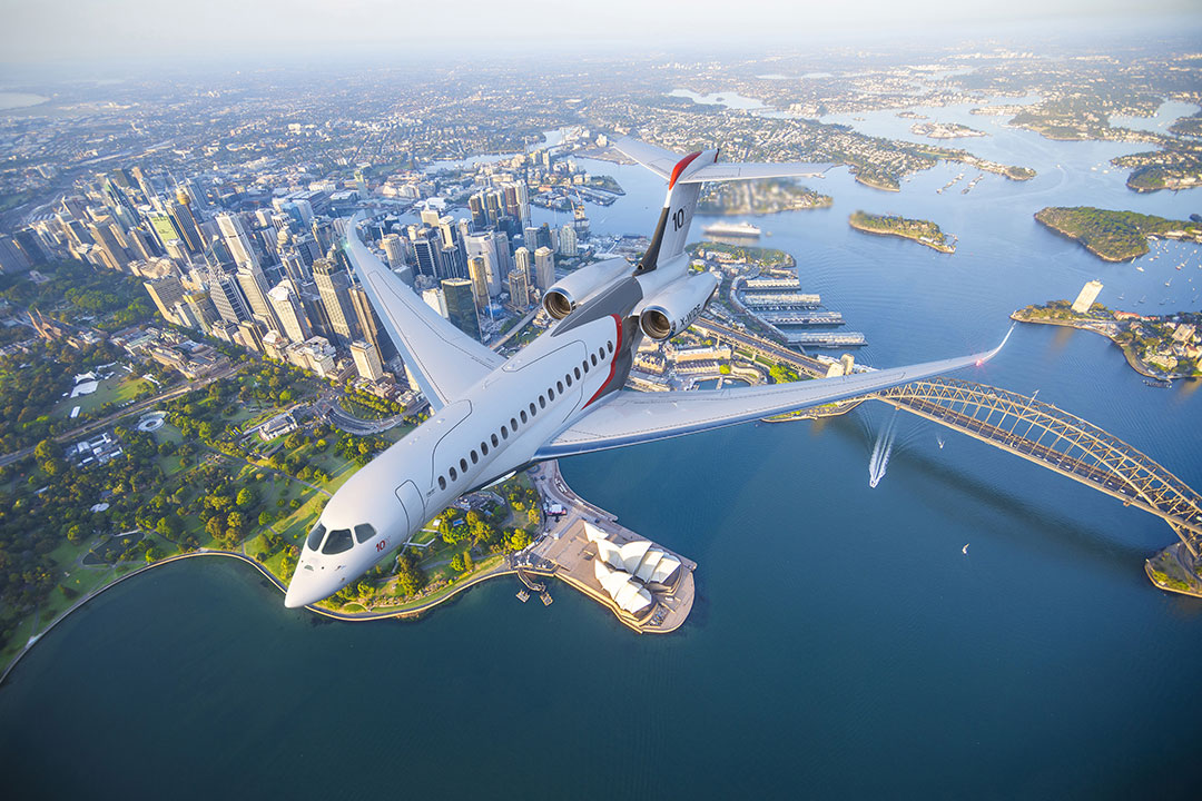 The Falcon 10X soars over Sydney, Australia | Photo: dassaultfalcon.com