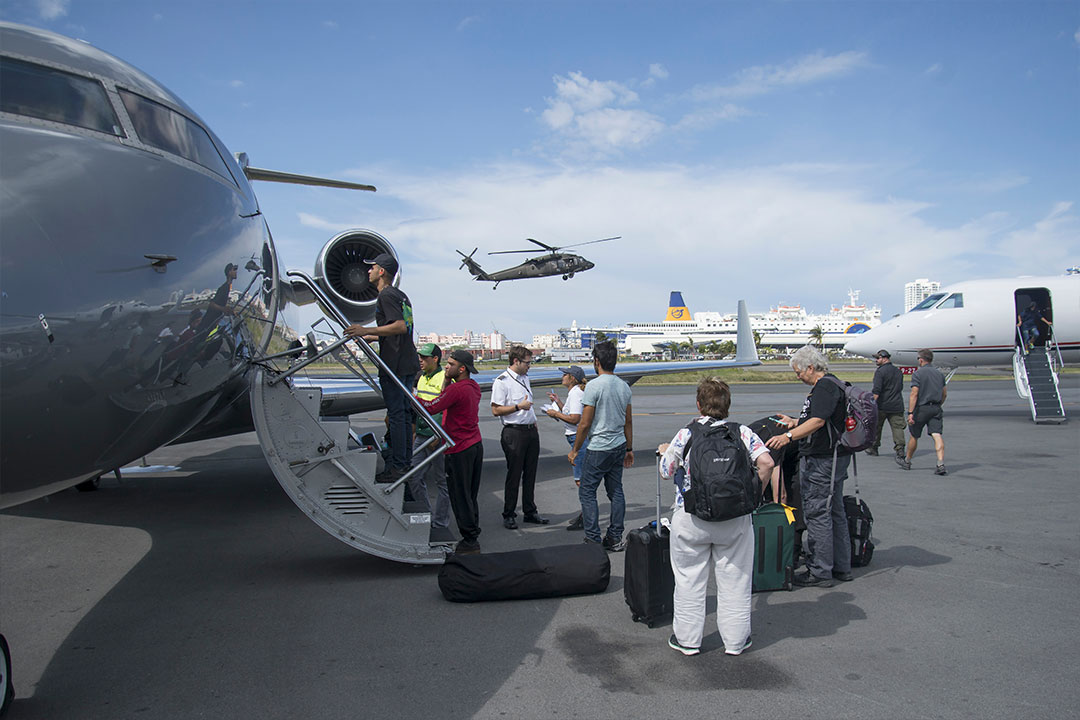 San Juan, Puerto Rico, USA September 8 2017: Donated Bombardier Challenger 604 delivering relief supplies and medical personnel following Hurricanes Irma and Maria. | Photo: Alan David Staats