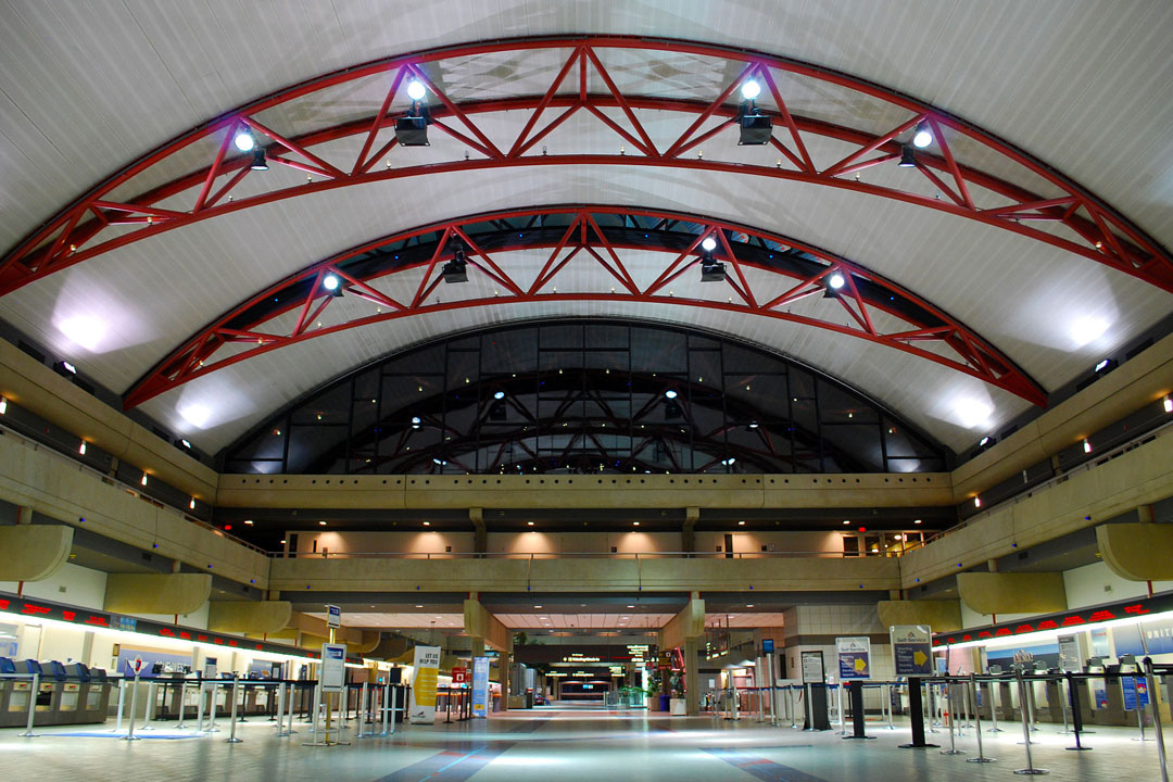 Landslide Terminal's ticketing area at Pittsburgh International Airport | Photo: John Marino