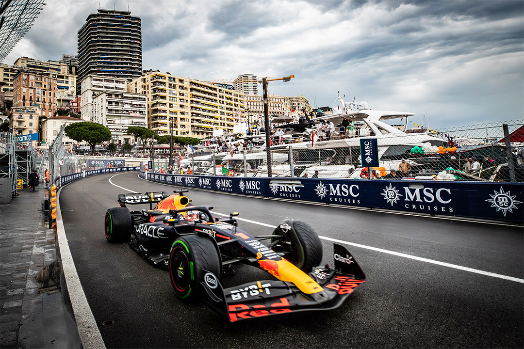 May 2023. F1 World Championship. 80th Grand Prix of Monaco. Max Verstappen, NDL, Red Bull, under the rain. | Photo: cristiano barni