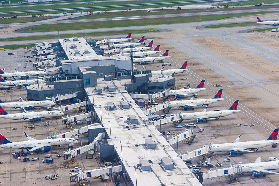 Aerial view of Hartsfield-Jackson Atlanta International Airport